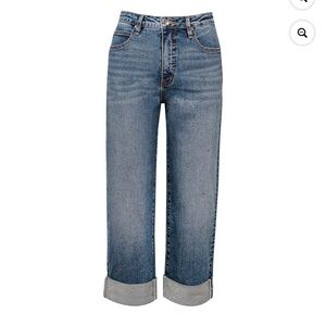 Jessica Simpson Zinnia Studded Wide leg Boyfriend Jeans, 25" Inseam